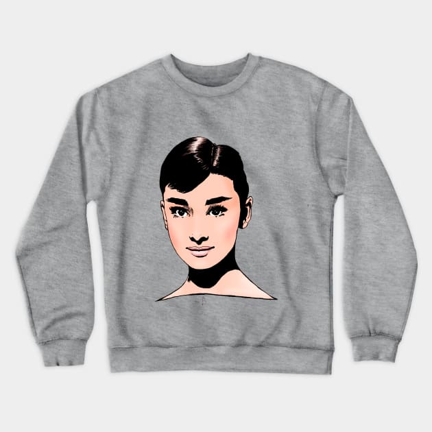 Audrey Hepburn Crewneck Sweatshirt by Indigenous Bert